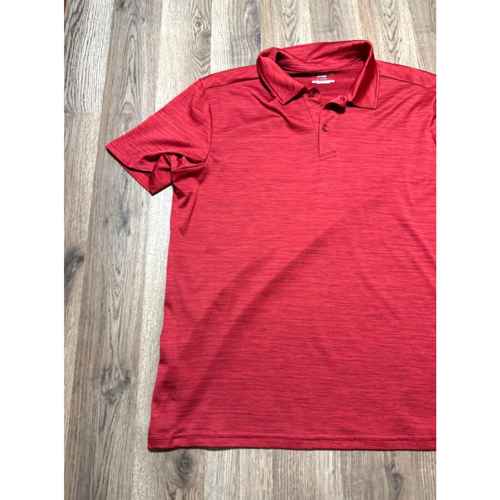Tek Gear Tek Gear DryTek Shirt Men L Red Polo Short Sleeve 1/4 Button Collared Modern Sports Moisture Wicking Casual Activewear Golf Walking Size US L / EU 52-54 / 3 - 3 Thumbnail