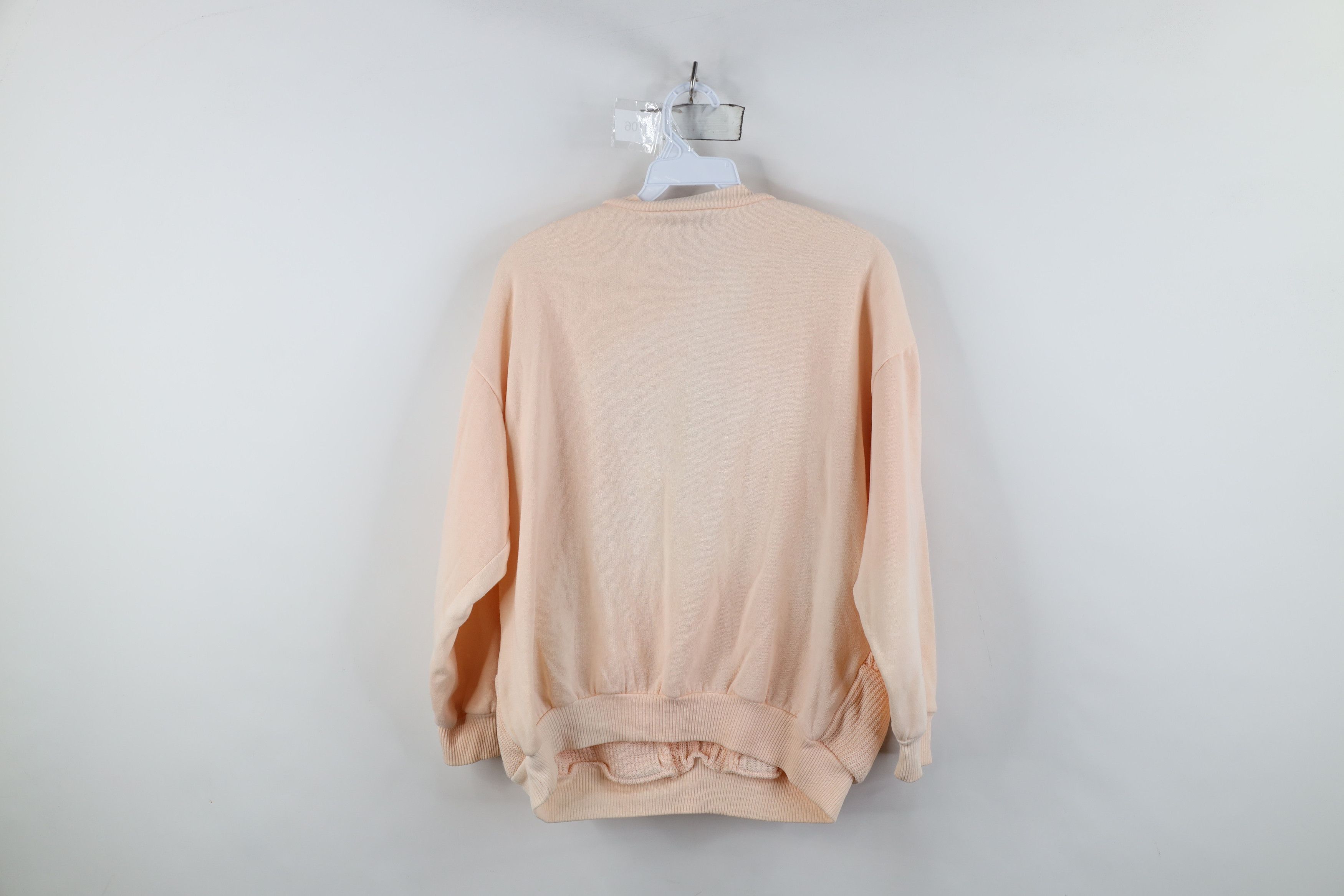 Vintage Vintage 90s Streetwear Knit Flower Crewneck Sweatshirt Pink Size M / US 6-8 / IT 42-44 - 9 Thumbnail