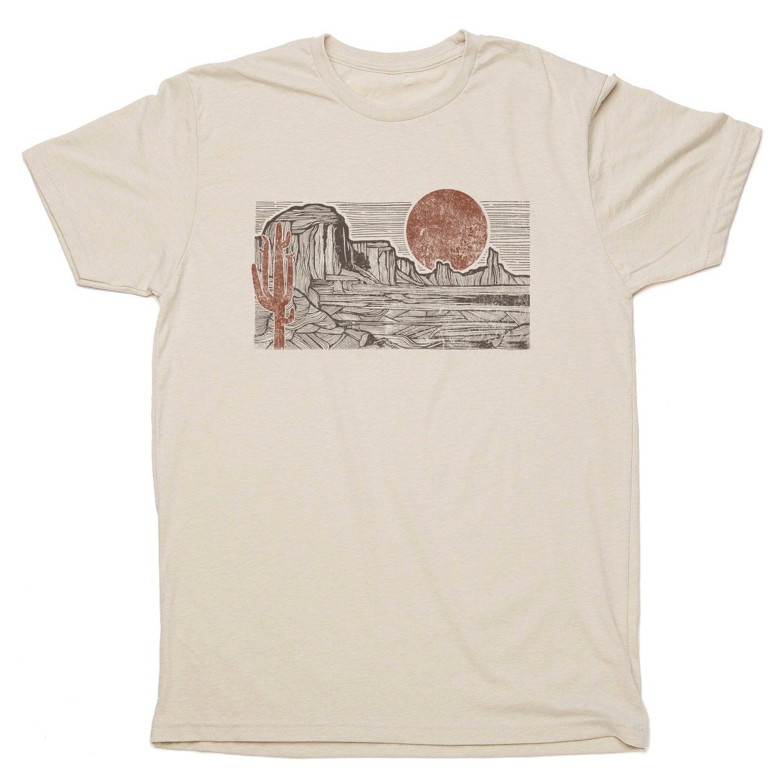 Designer × Vintage Sandstone Desert Hiking Graphic Tee – Nature T-Shirt Size US M / EU 48-50 / 2 - 3 Thumbnail