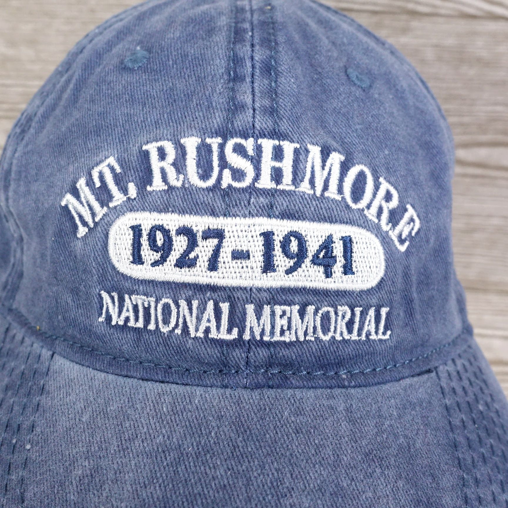 Vintage MOUNT RUSHMORE Baseball Cap Unisex One Size Blue Tourist Hat Size ONE SIZE - 2 Thumbnail