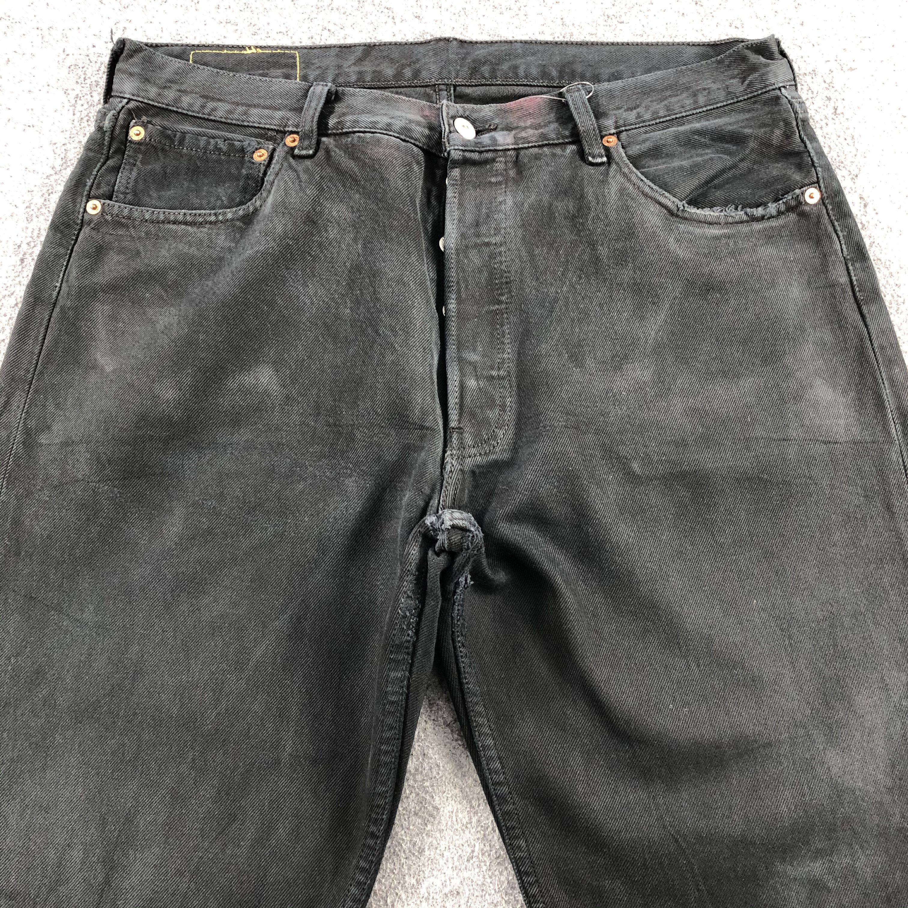 Levi's 90s Vintage Distress Levis 501 Jeans-J1412 Size US 35 - 3 Thumbnail