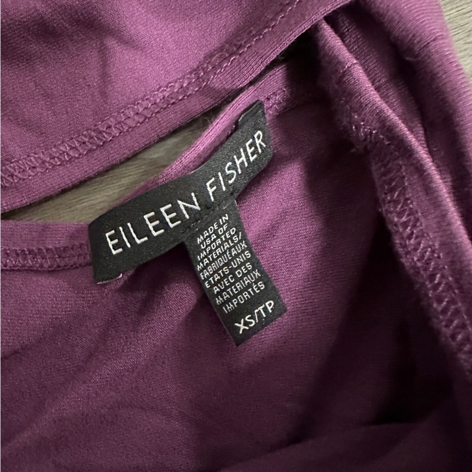 Eileen Fisher Eileen Fisher Purple Twist Back Shift Jersey Dress Size XS Size XS / US 0-2 / IT 36-38 - 7 Thumbnail