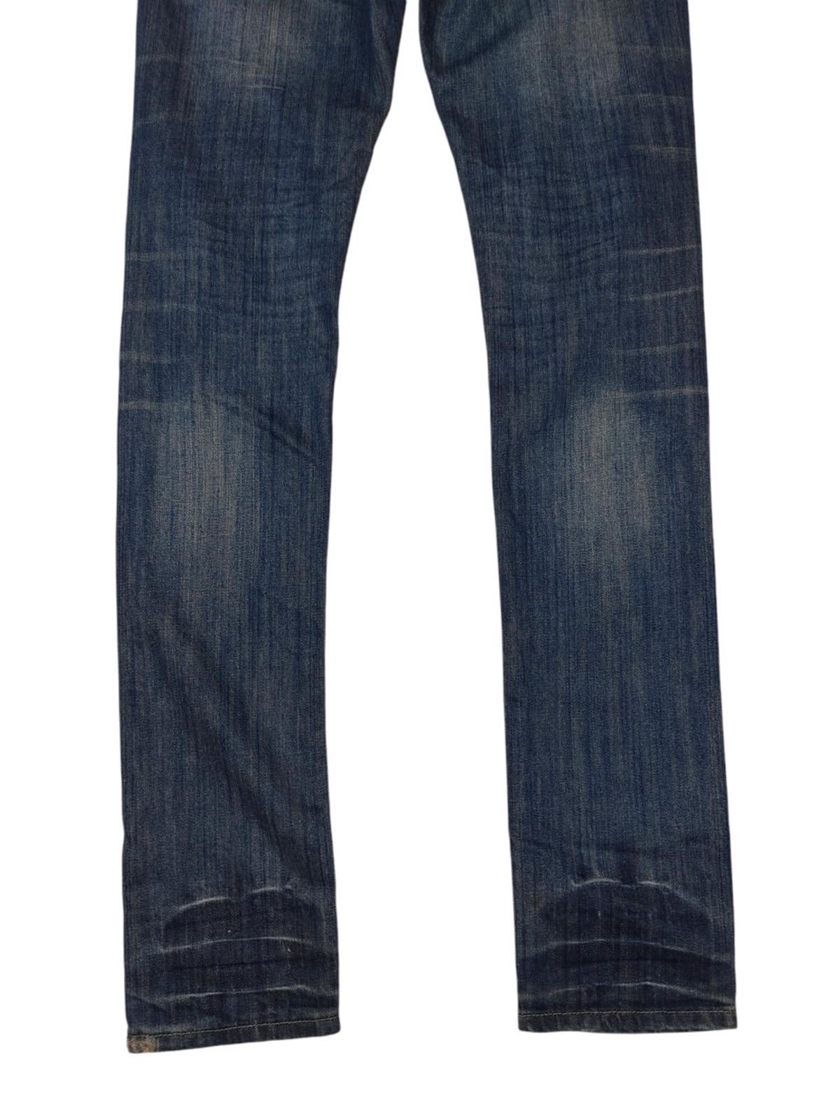 Designer × Japanese Brand Vintage 90s Stovepipe Studded Distressed Whiiskered Jeans Size 32" / US 10 / IT 46 - 13 Thumbnail