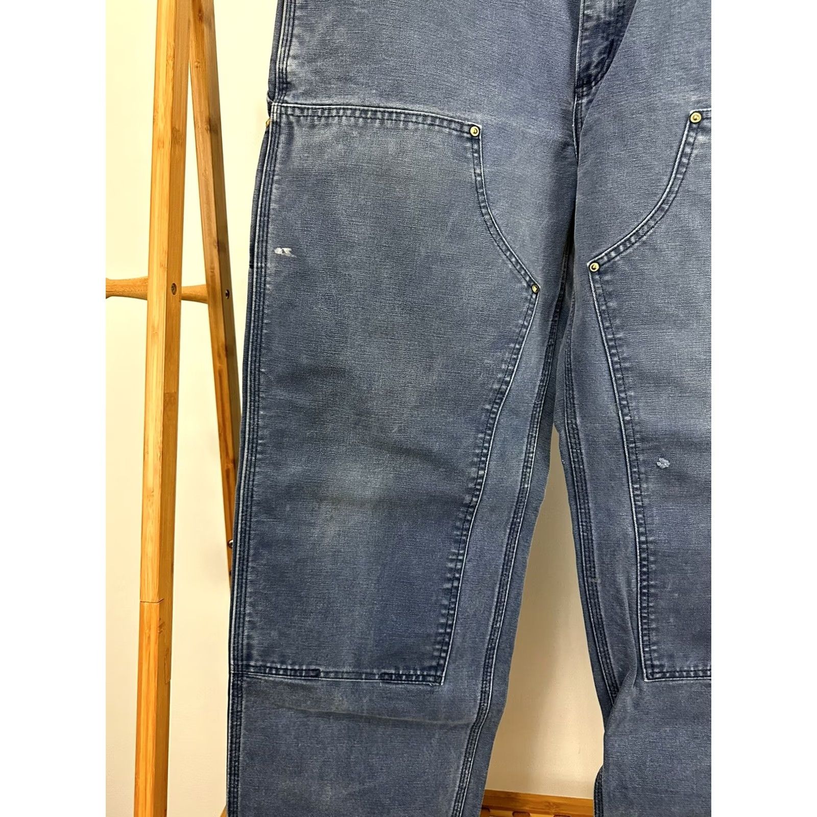 Carhartt VINTAGE Carhartt Double Knee Faded Blue Canvas Workwear Pants 34 x 32 Mens Carpenter Denim/Canvas Style Size US 34 / EU 50 - 5 Thumbnail