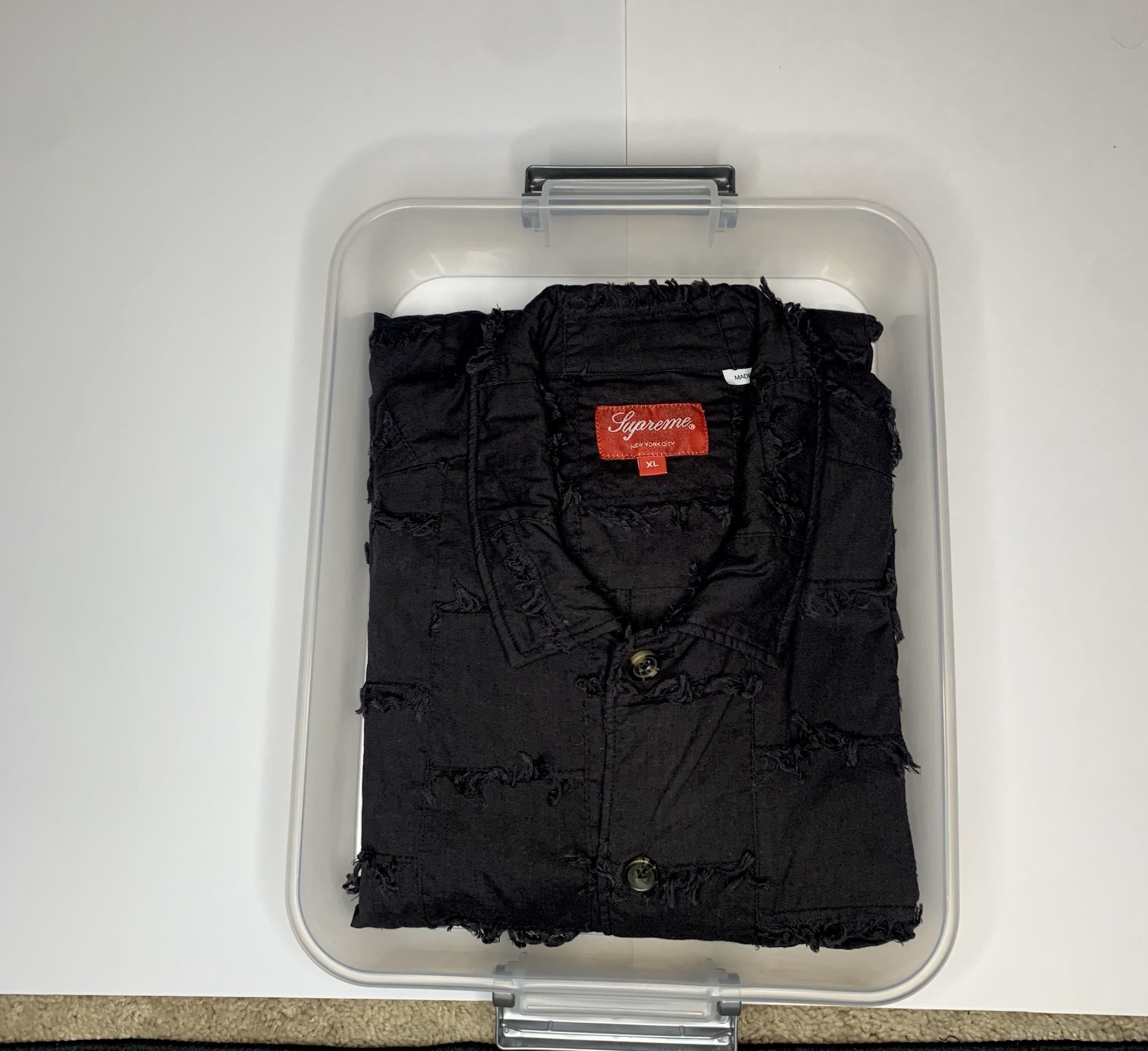 Supreme Supreme S/S23 patchwork Shirt Black XL Size US XL / EU 56 / 4 - 2 Thumbnail