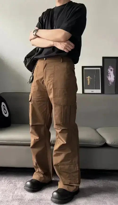 Designer multi pocket utility cargo pants Size US 32 / EU 48 - 2 Thumbnail