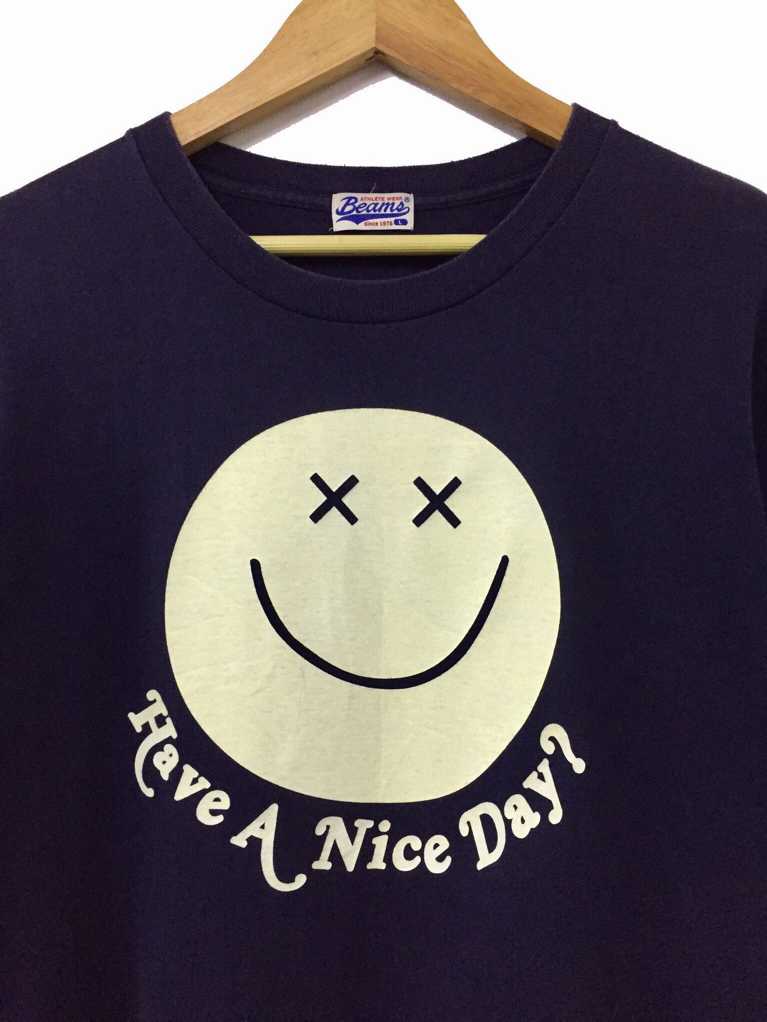 Beams Japan × Beams Plus × Japanese Brand BEAMS HAVE A NICE DAY SMILEY JAPANESE BRAND TSHIRT Size US L / EU 52-54 / 3 - 4 Thumbnail