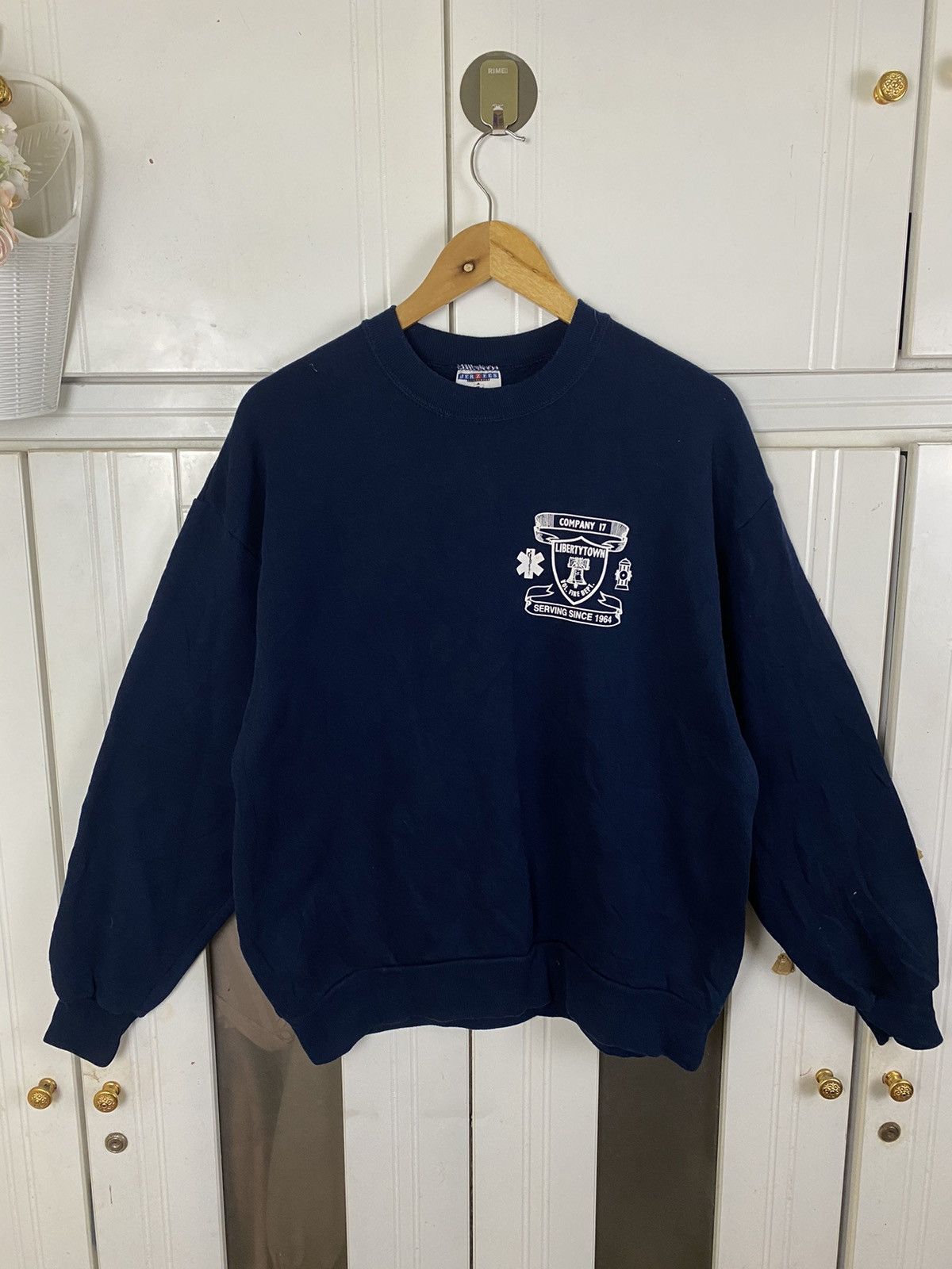 Vintage Vintage Fire Dept. Sweatshirt Size US L / EU 52-54 / 3 - 3 Thumbnail