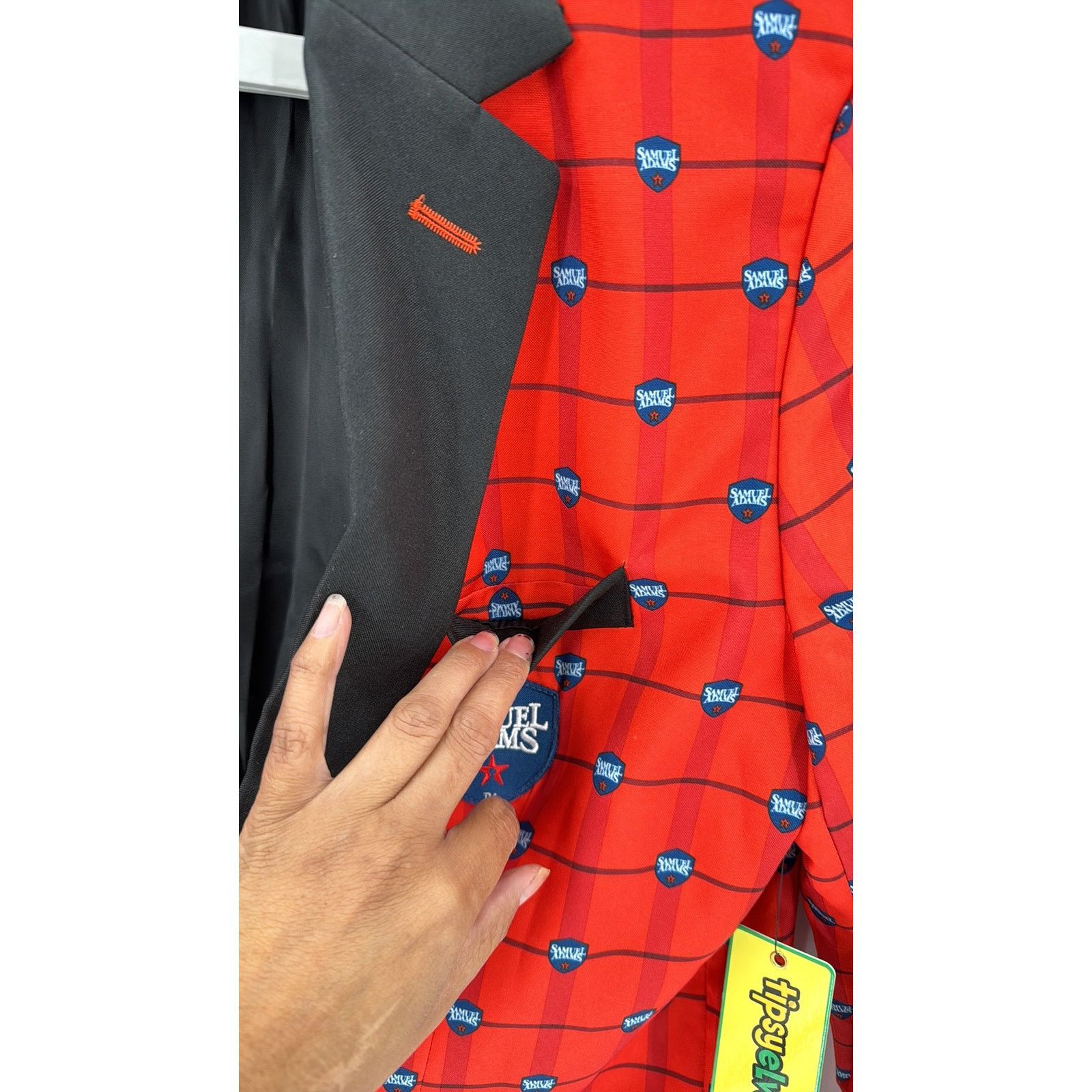 Tipsy Elves Tipsy Elves Samuel Adams Boston Beer blazer size L red black Size US L / EU 52-54 / 3 - 8 Thumbnail