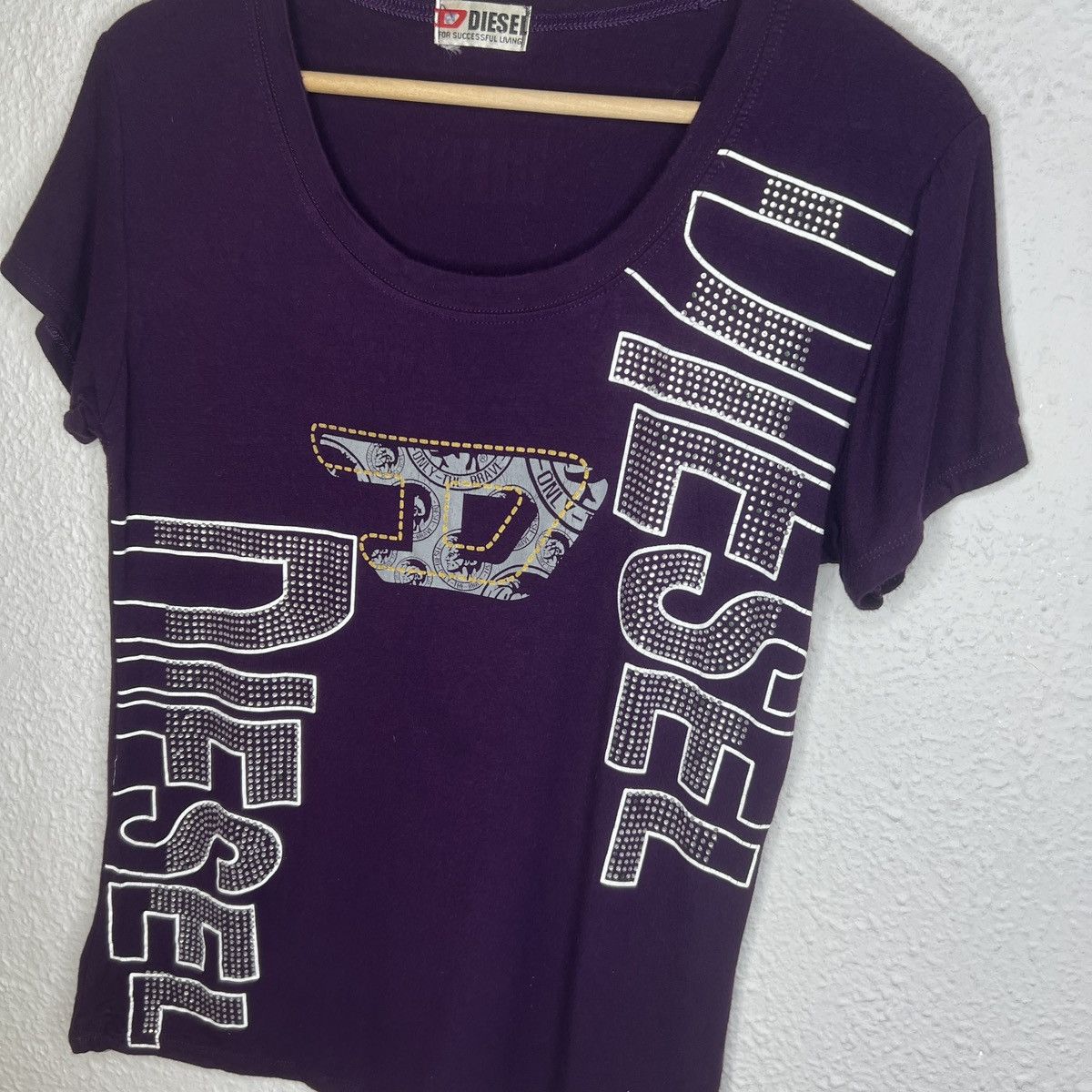 Diesel Vintage Diesel Big Logo Women’s T Shirt Tee Y2K Size S / US 4 / IT 40 - 3 Thumbnail
