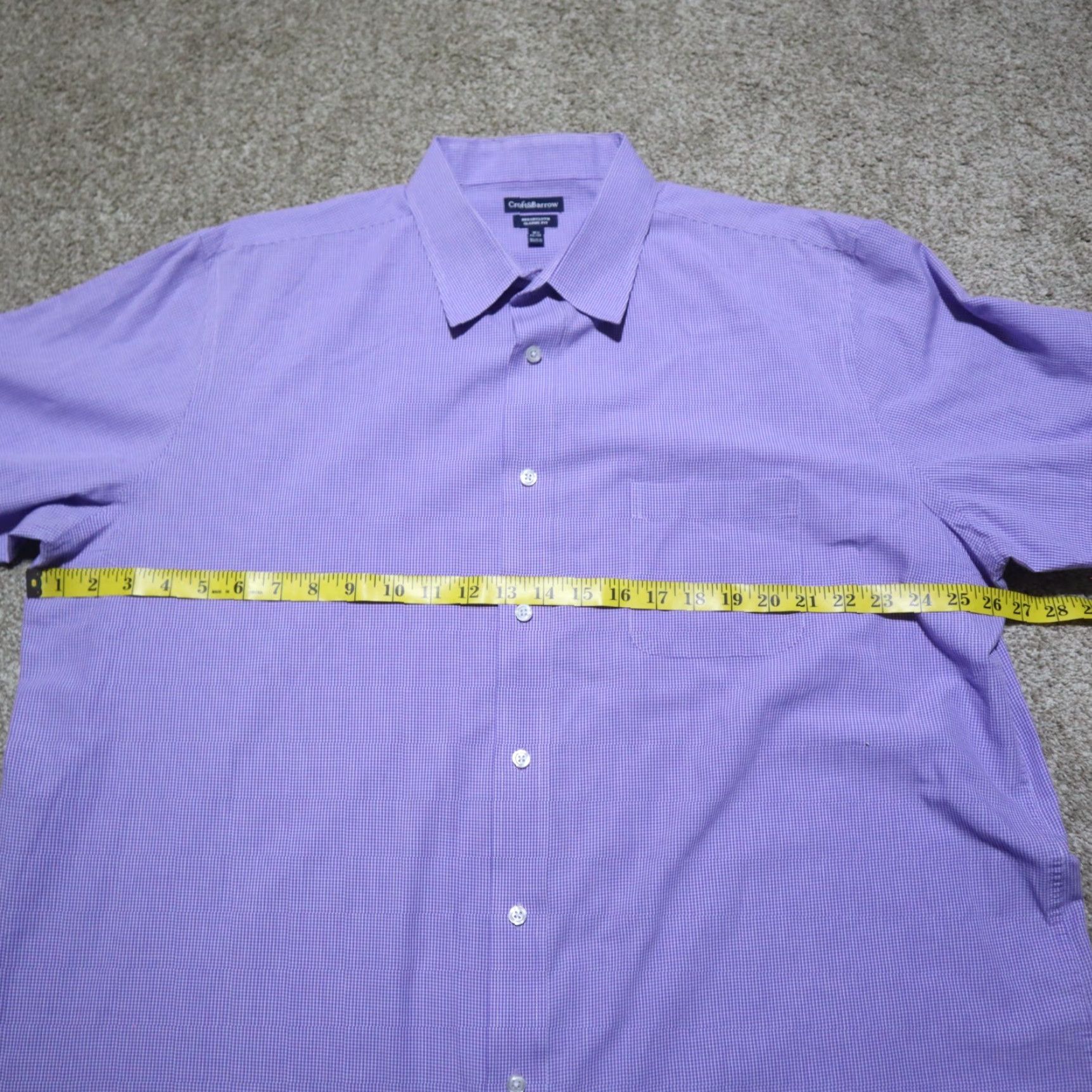 Croft & Barrow Croft & Barrow Shirt Button-Up Long Sleeve 2XL Purple Men Size US XXL / EU 58 / 5 - 4 Thumbnail