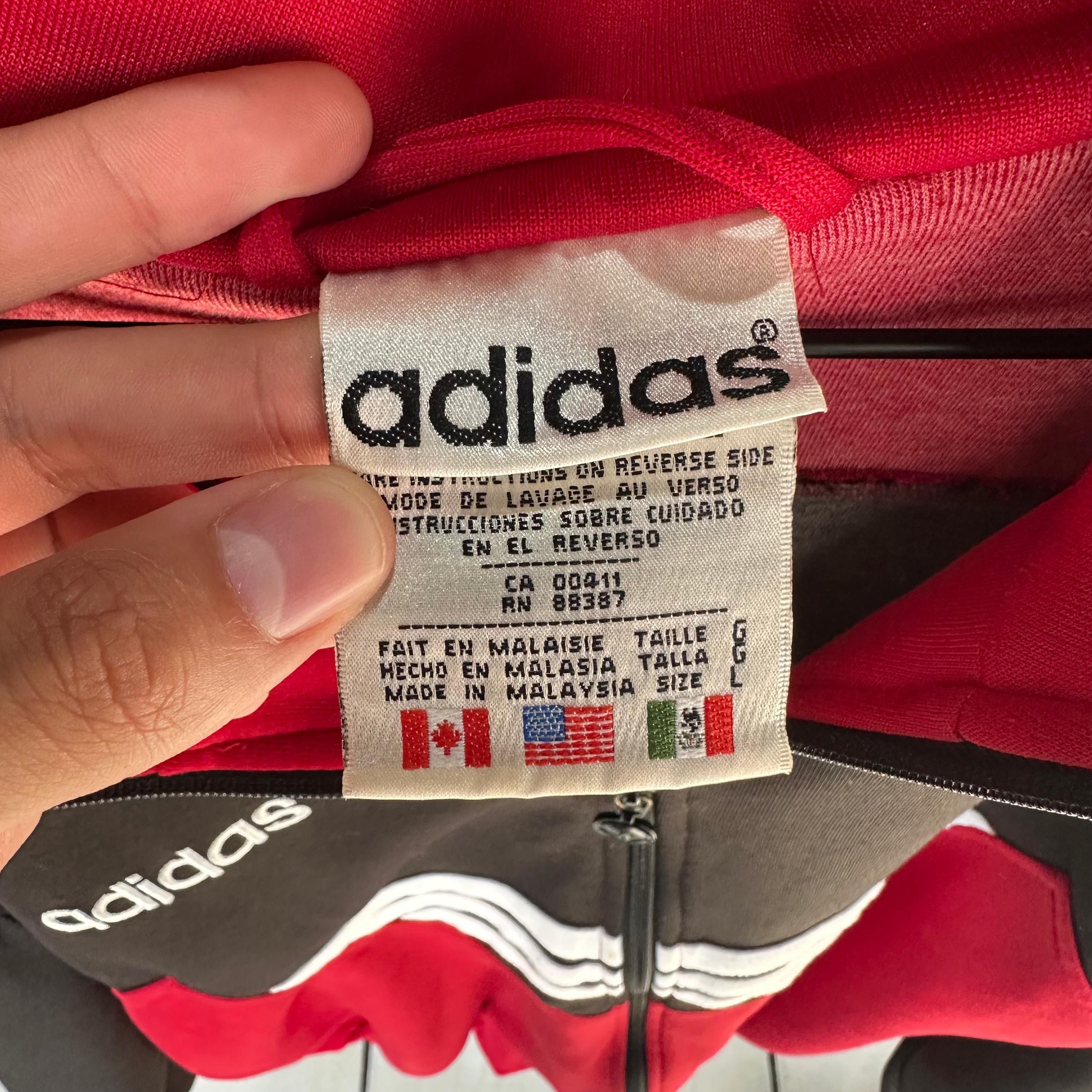 Adidas Vintage Adidas Track Jacket Red University Of New England Size US L / EU 52-54 / 3 - 8 Thumbnail