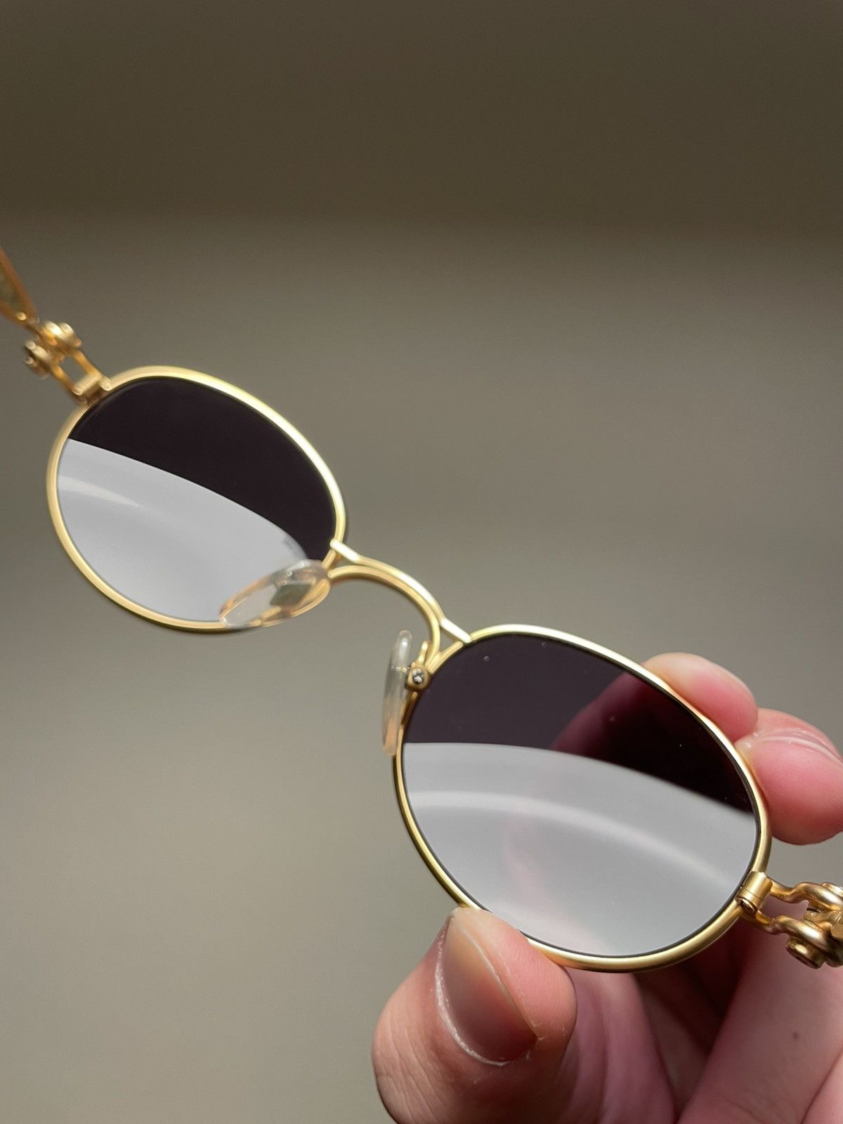 Jean Paul Gaultier Jean Paul Gaultier OVAL SUNGLASSES STEAM PUNK VINTAGE Size ONE SIZE - 5 Thumbnail