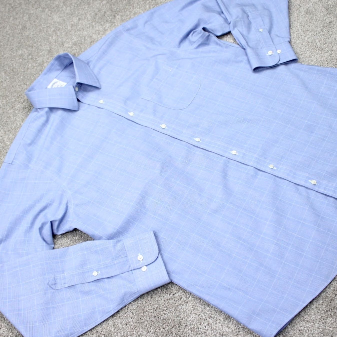 Brooks Brothers Brooks Brothers Regent Dress Shirt Mens 17 6/7 Blue Non-Iron Cotton L/S Shirt Size 46R - 6 Thumbnail
