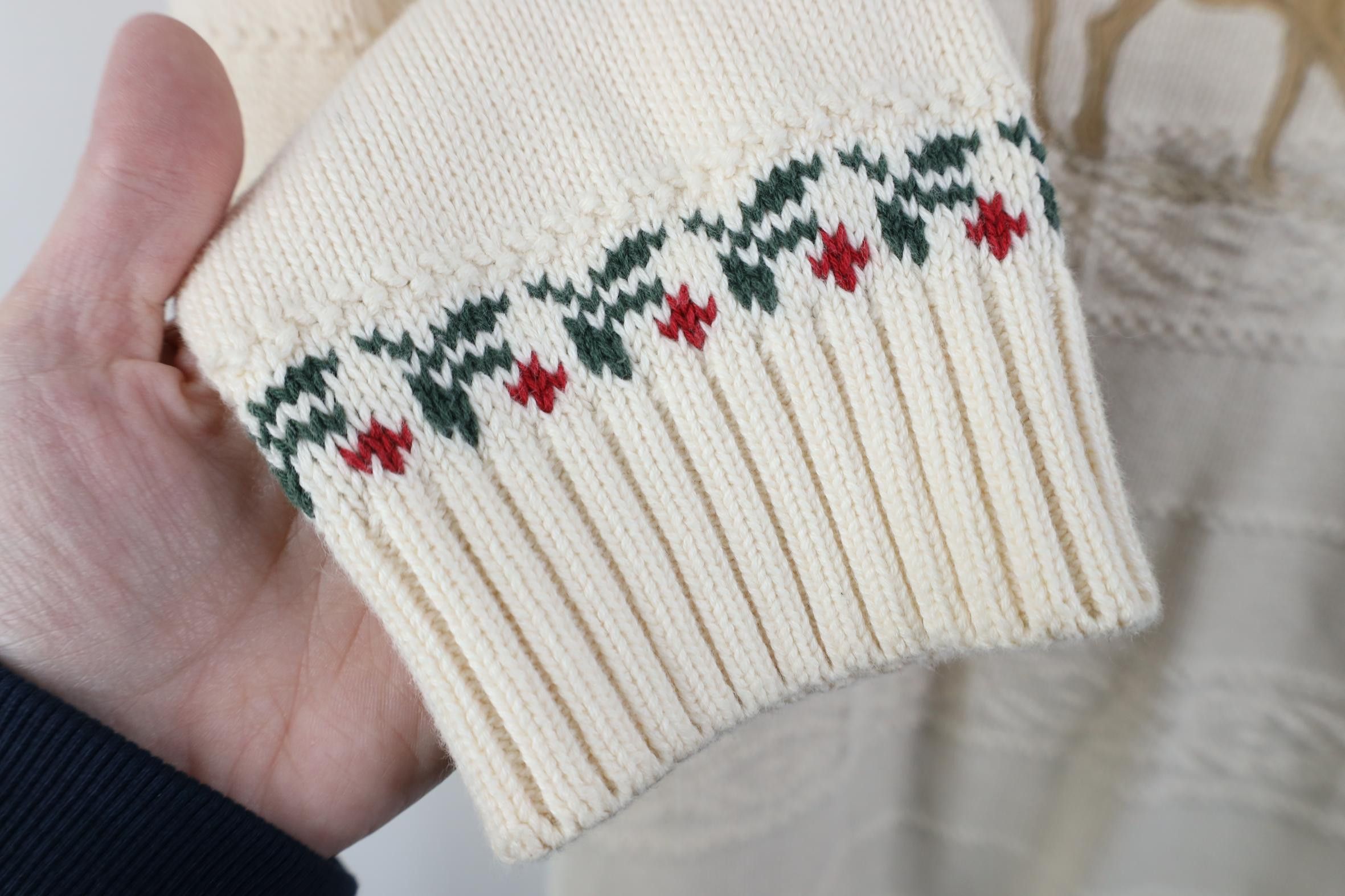 Cabelas Vintage 90s Cabelas Christmas Mistletoe Deer Buck Sweater Size M / US 6-8 / IT 42-44 - 6 Thumbnail
