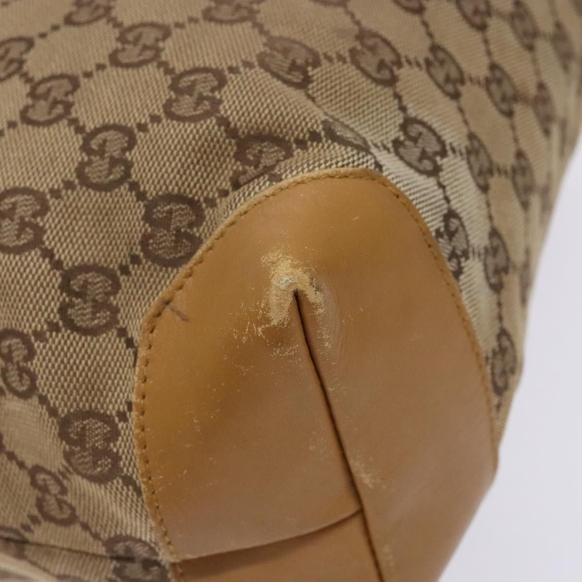 Gucci GUCCI GG Canvas Tote Bag Beige Silver 019 019 Size ONE SIZE - 13 Thumbnail