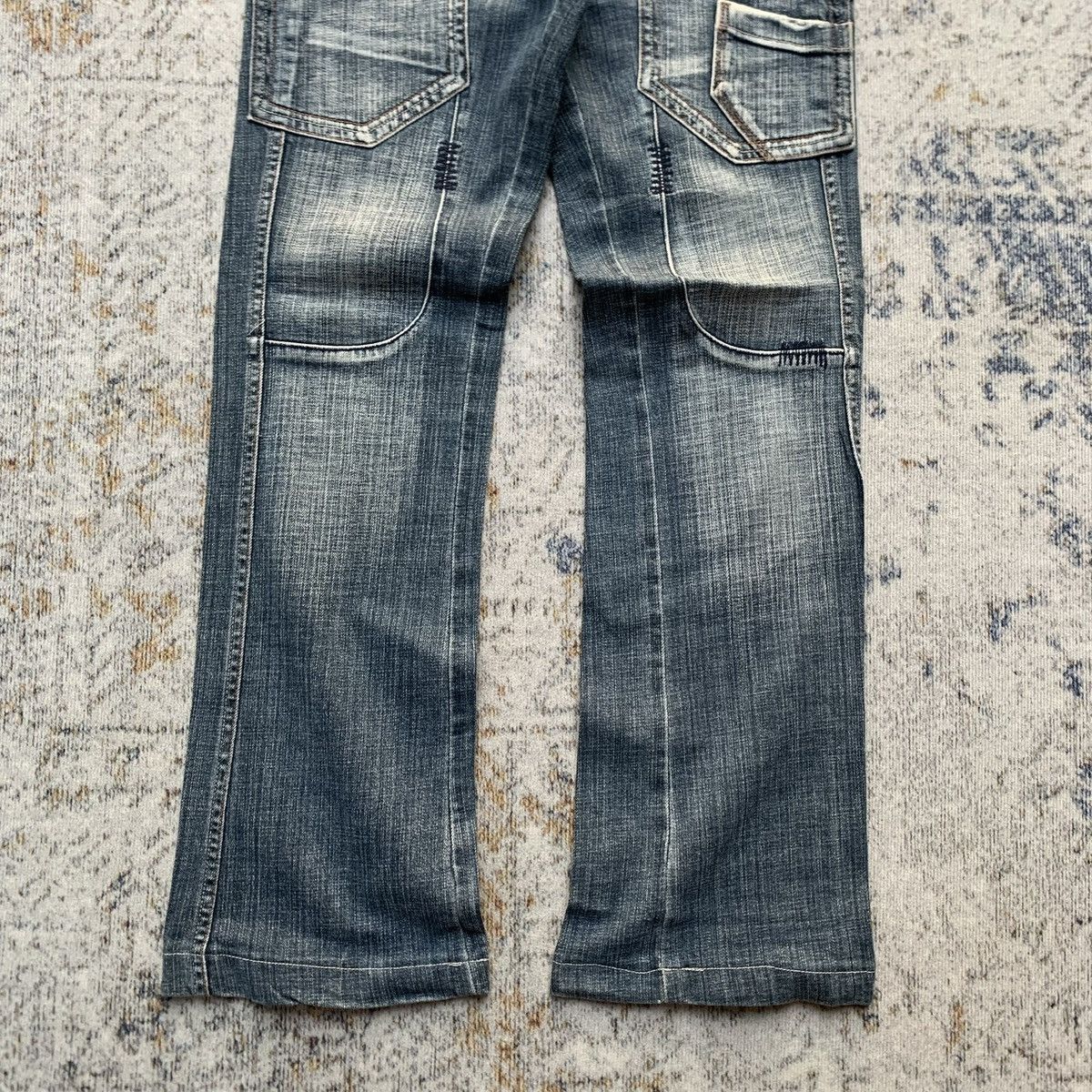 Japanese Brand 2000s Japanese Brand Camel Road Multi Zipper Flared Jeans Size US 30 / EU 46 - 3 Thumbnail