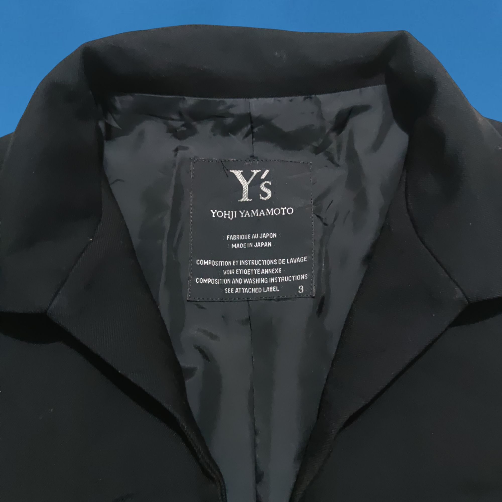 Y's Rare!! Y's Yohjiyamamoto Tailored Wool Jacket Size US M / EU 48-50 / 2 - 3 Thumbnail