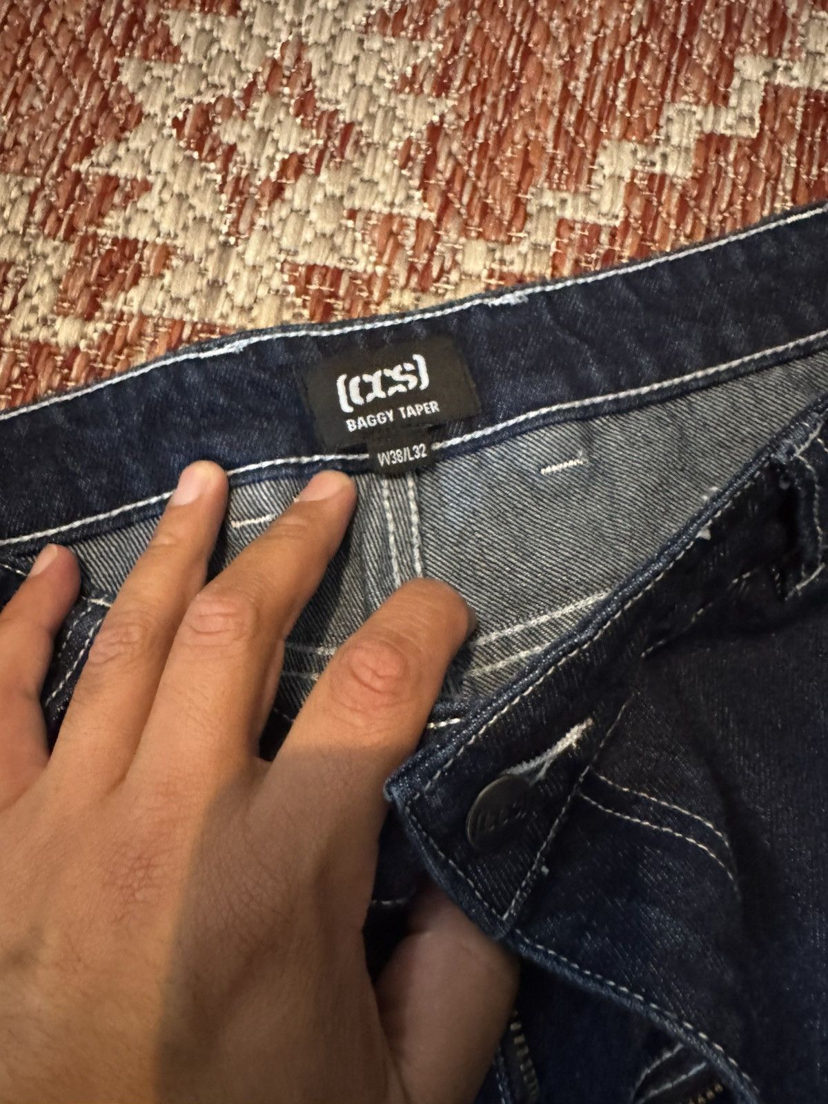CCS CCS BAG TAPER JEANS SIZE 38/32 washed blue Size US 38 / EU 54 - 3 Thumbnail