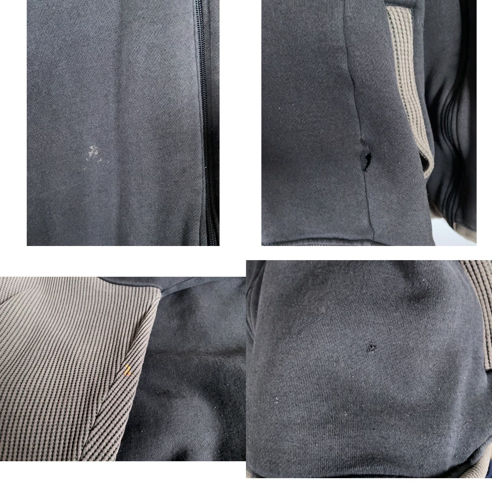Southpole VINTAGE Southpole Thermal Zip Up Hoodie Men 2XL Black Gray Sweatshirt Waffle Knit Size US XXL / EU 58 / 5 - 8 Thumbnail