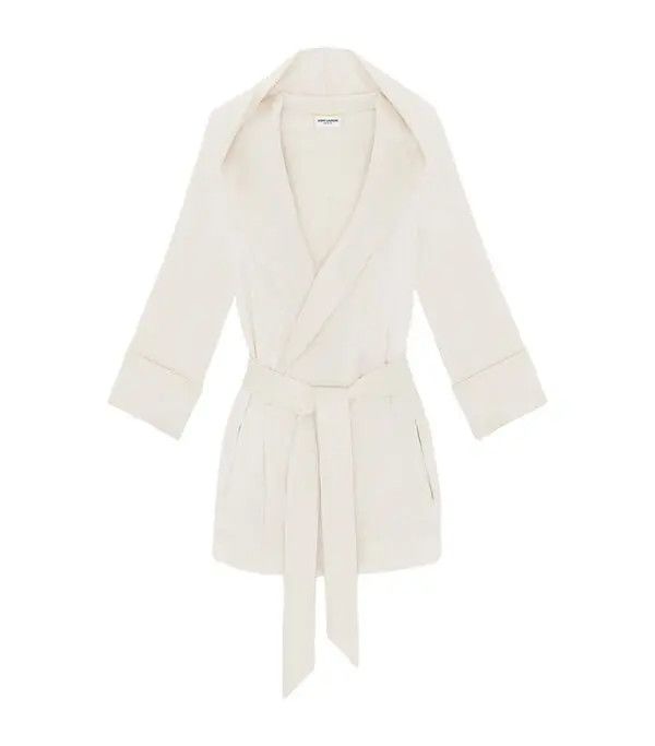 o1bcso1str1224 Hooded Jacket In Satin in White