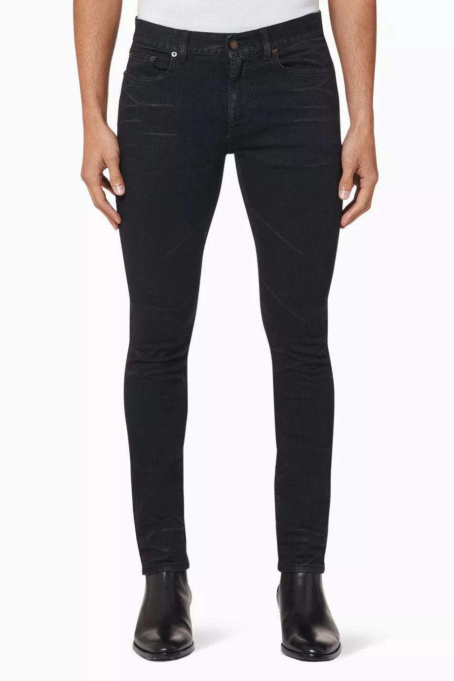 Saint Laurent Paris o1bcso1str0924 Skinny Fit Jeans in Black Size US 26 / EU 42 - 1 Thumbnail