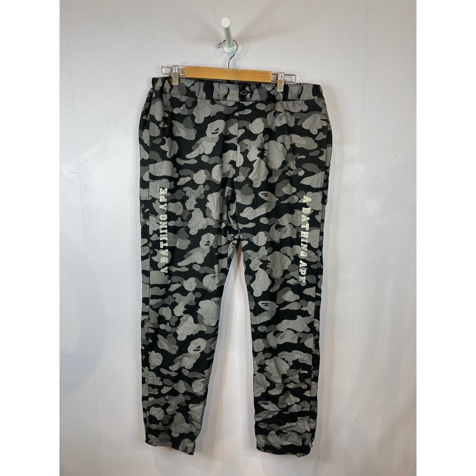 Bape BAPE Mono Black & Silver Camo Track Pants Size US 36 / EU 52 - 2 Thumbnail