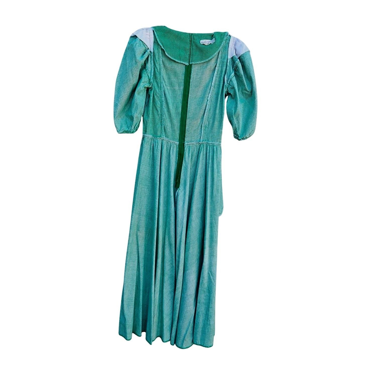 Vintage 1980s Belle France Kelly Green Prairie Dress Cotton Ruffle M Size S / US 4 / IT 40 - 13 Thumbnail