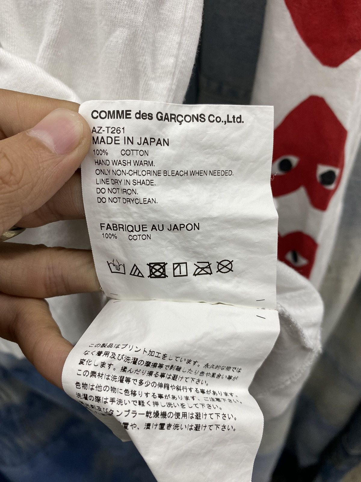 CDG by Comme des Garcons × Comme des Garcons PLAY × Designer Cdg play longsleeve white Size XS / US 0-2 / IT 36-38 - 5 Thumbnail