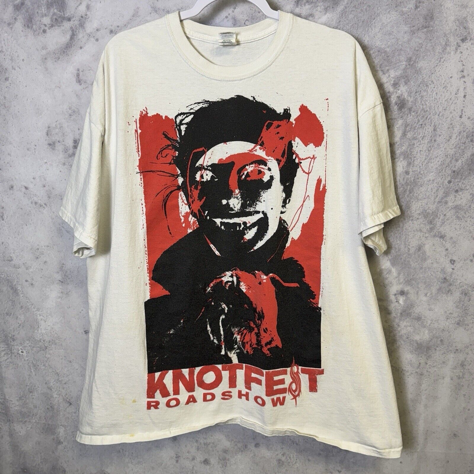 Band Tees Knotfest Roadshow 2019 Tour T Shirt Mens 2XL White Short Sle Size US XXL / EU 58 / 5 - 1 Thumbnail