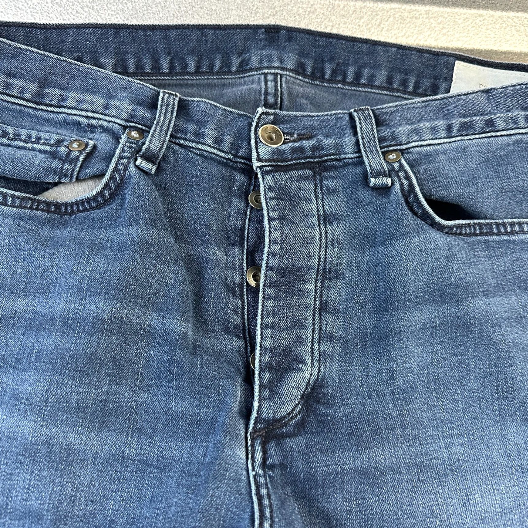 Rag & Bone Rag & Bone Jeans Slim 36x32 Men Blue Denim Pants 5-Pocket Straight Rise Mid Vintage No Size US 36 / EU 52 - 4 Thumbnail