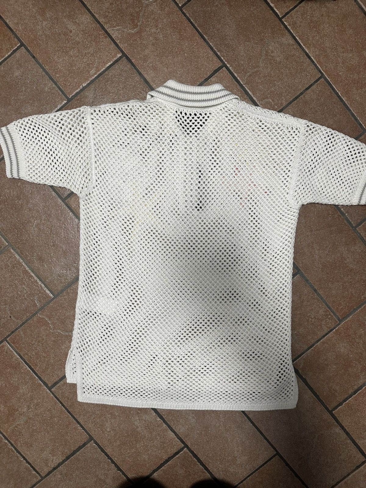 Versace Versace Crochet Knit Polo Shirt Size XS / US 0-2 / IT 36-38 - 9 Thumbnail