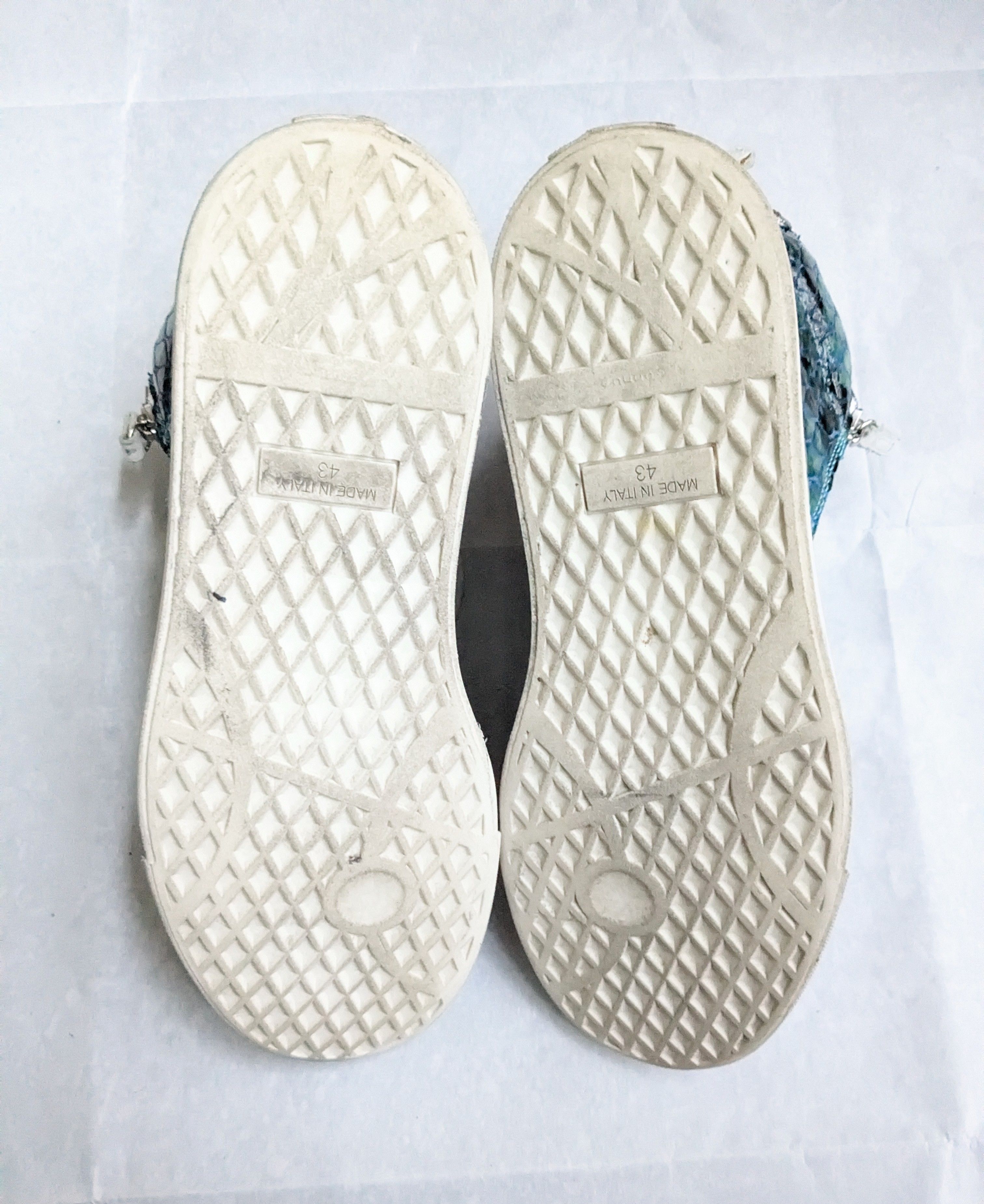 Giuseppe Zanotti Giuseppe Zanotti Sneakers Blue White 10 43 High Tops Snake Size US 10 / EU 43 - 16 Thumbnail
