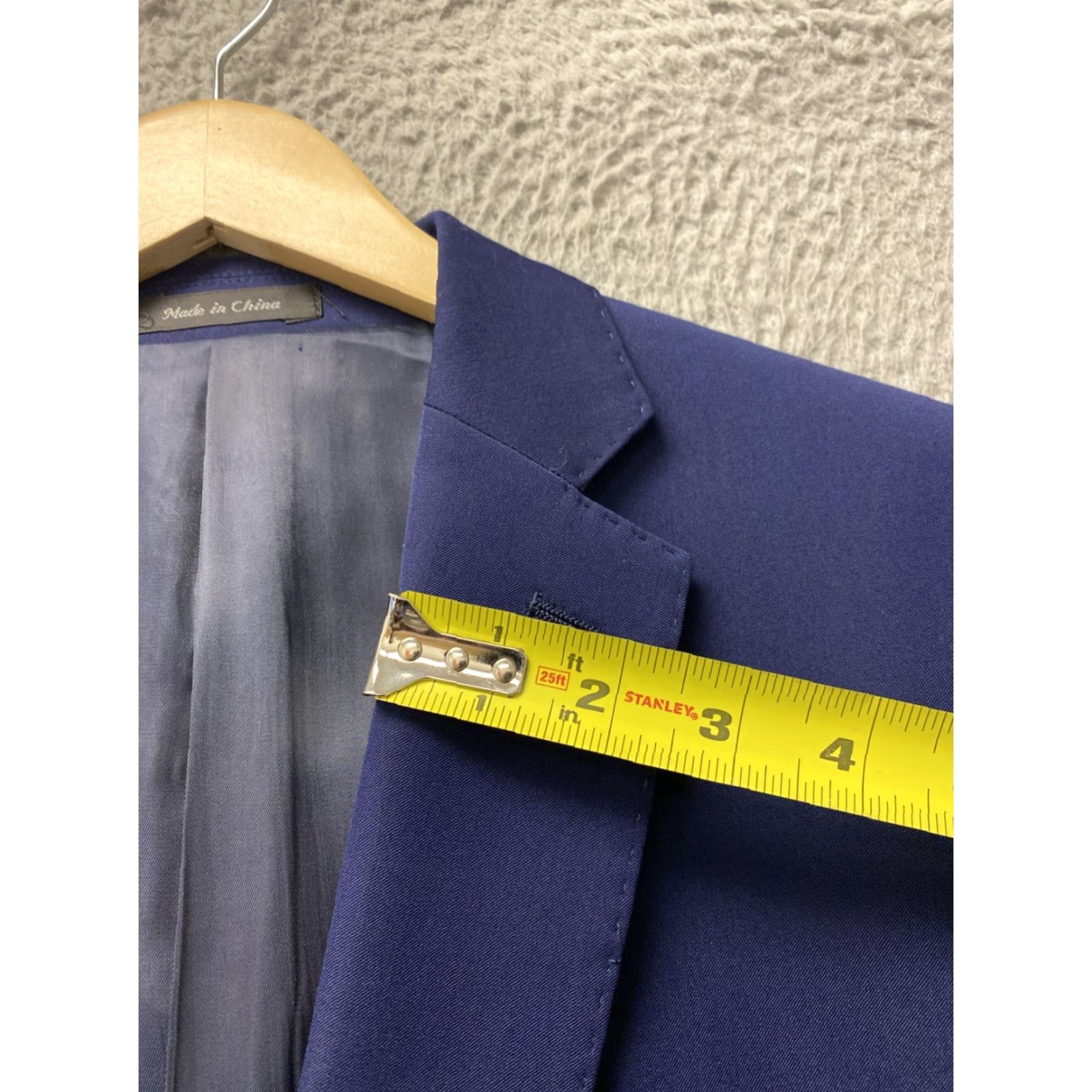 Calvin Klein CALVIN KLEIN Suit Jacket Navy 42L /42L Slim Single-Breasted Notch Lapel 2-Button Size 42L - 7 Thumbnail