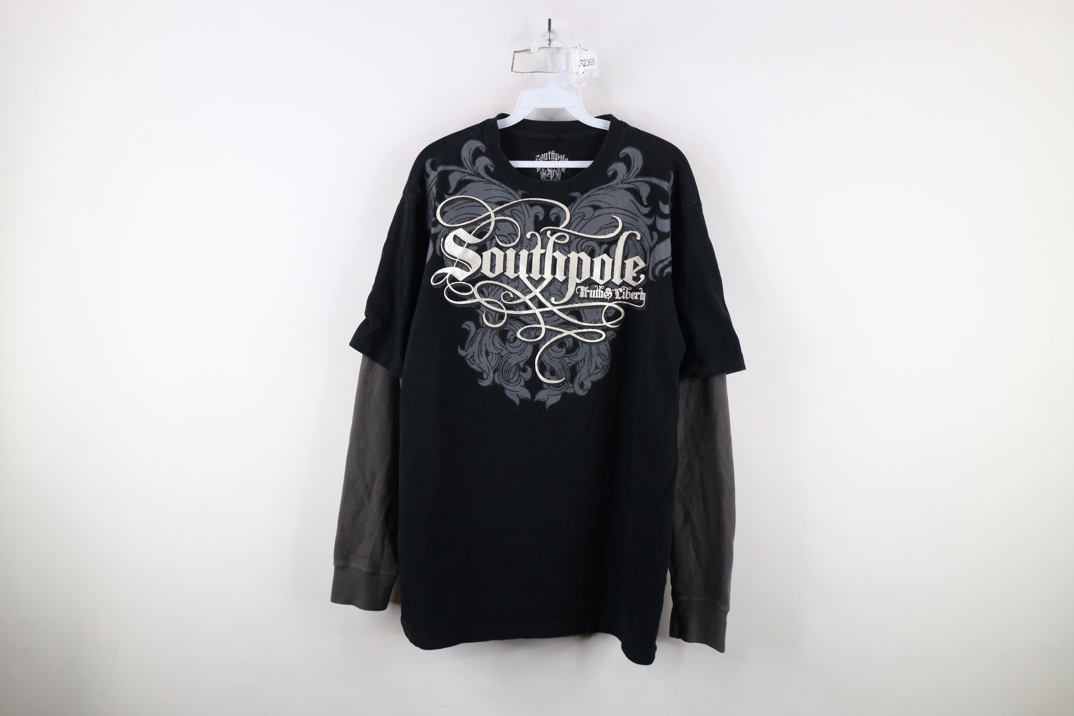 Vintage Y2K Southpole Waffle Knit Long Sleeve T-Shirt