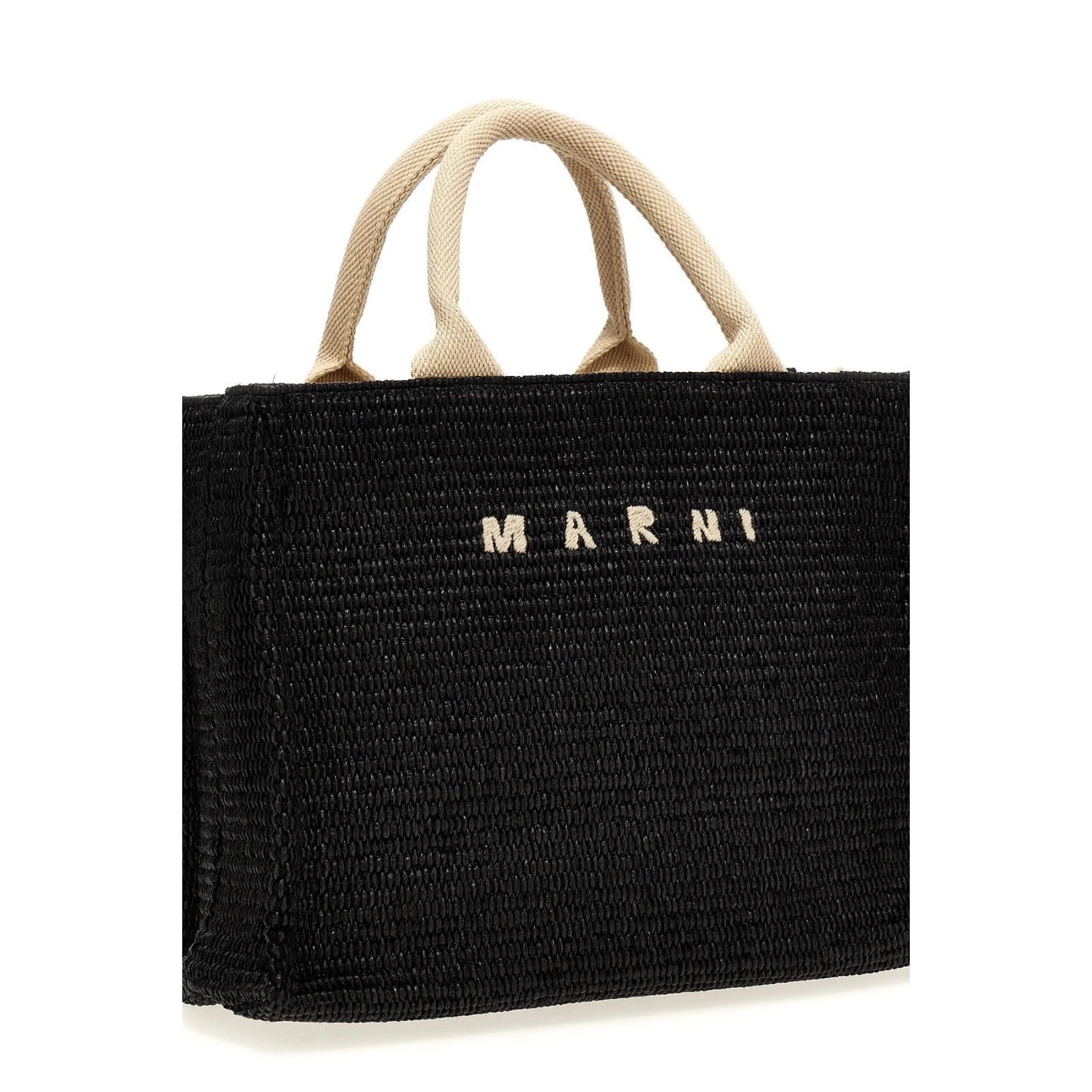 Marni MARNI Mini Tote Black Raffia Shoulder Bag New & Authentic Size ONE SIZE - 3 Thumbnail