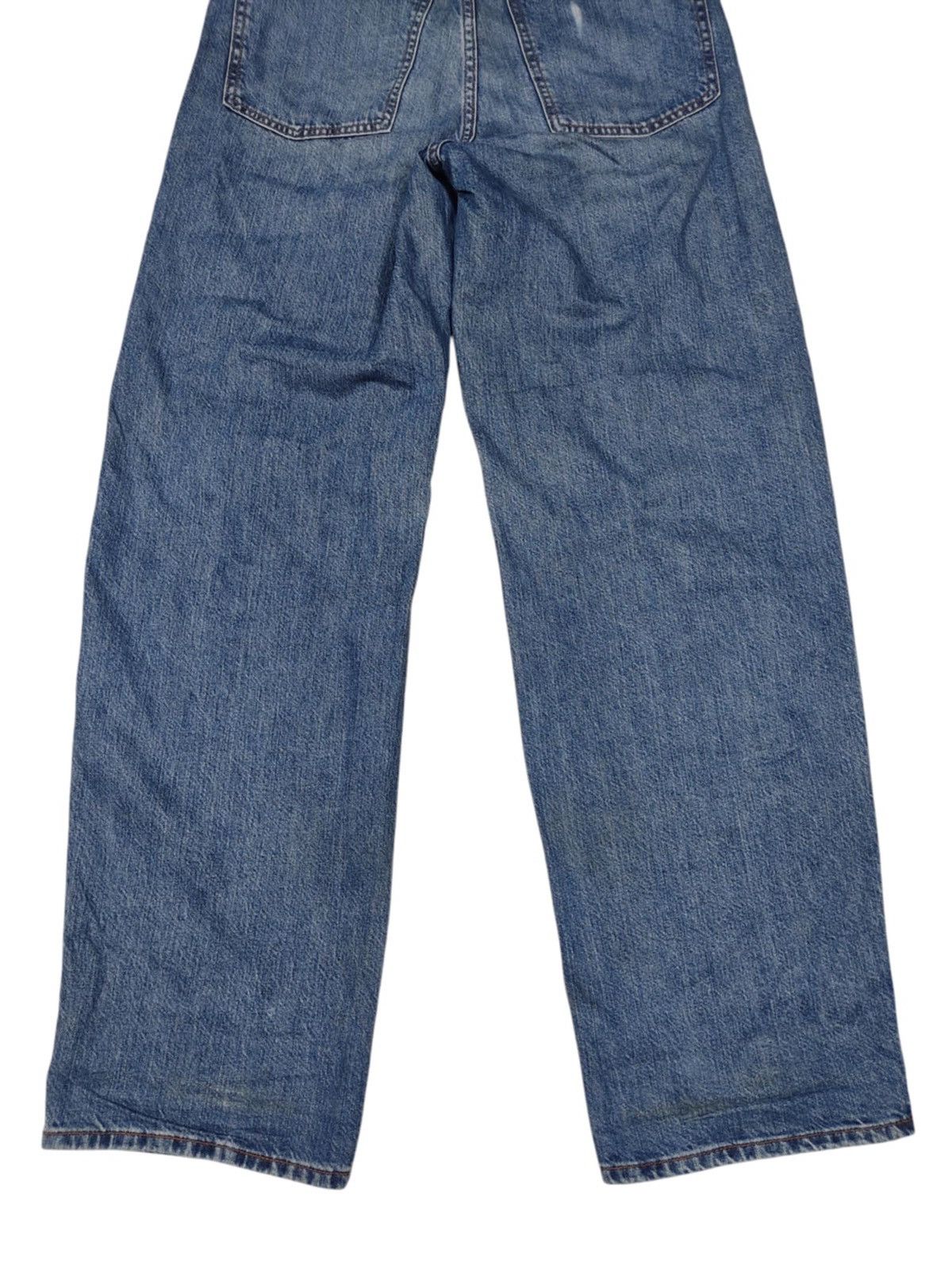 Japanese Brand × Uniqlo Uniqlo U Wide leg distressed Denim jacket Size 29" - 15 Thumbnail