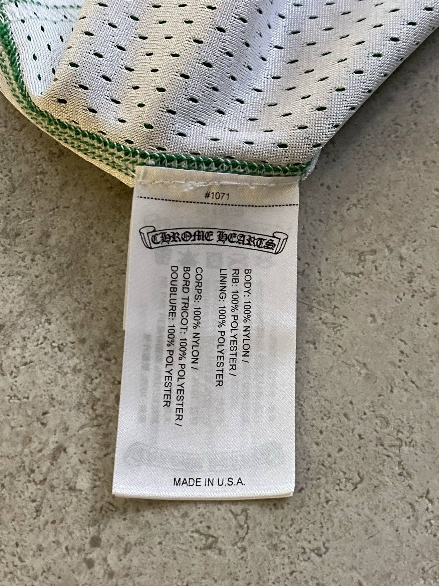 Chrome Hearts CHROME HEARTS Mesh Reversible Basketball Jersey GREEN/WHITE Size US L / EU 52-54 / 3 - 8 Thumbnail