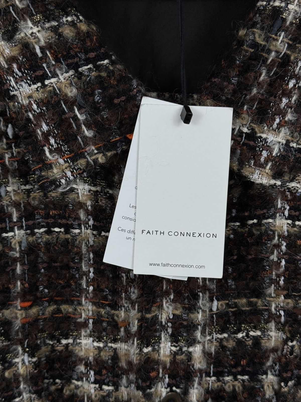 Faith Connexion Faith Connexion Brown Tweed Plaid Shirt Size US S / EU 44-46 / 1 - 3 Thumbnail