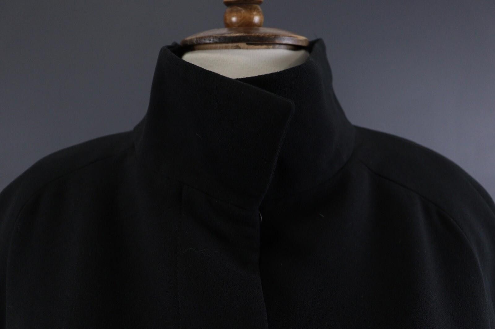 Designer Max Mara Black Wool Single Coat Jakcet GB 14 US 12 IT 46 Size XL / US 12-14 / IT 48-50 - 4 Thumbnail