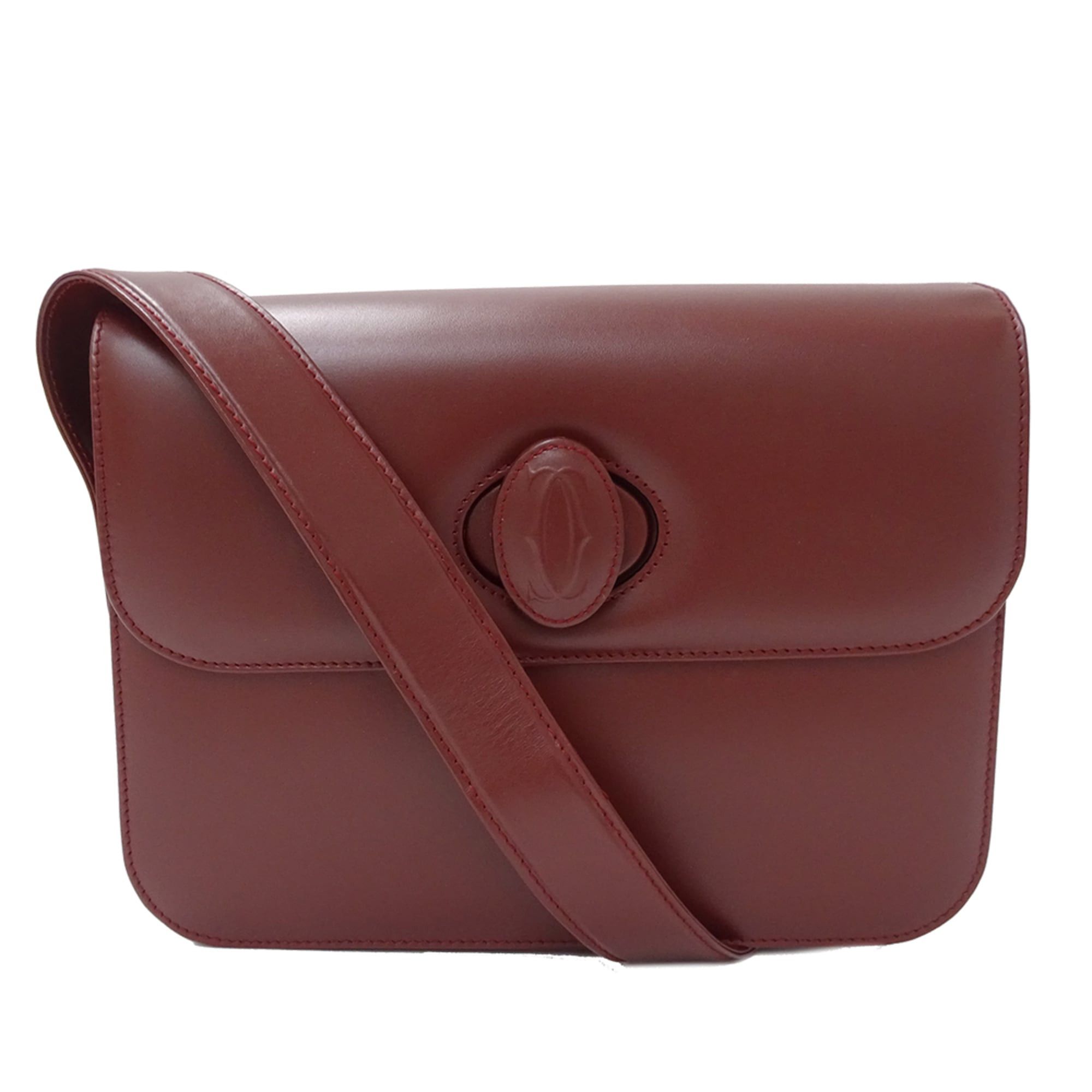 Cartier Cartier handbag for women, brand name shoulder bag, must-have leather, burgundy/wine red, crossbody. Size ONE SIZE - 1 Thumbnail