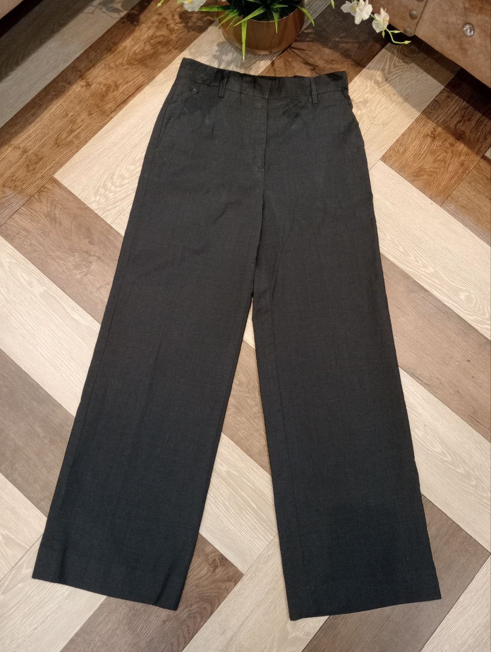 Prada PRADA MILANO WIDE LEG PANTS - SIZE 36 DARK GREY Size 25" / US 0 / IT 36 - 3 Thumbnail