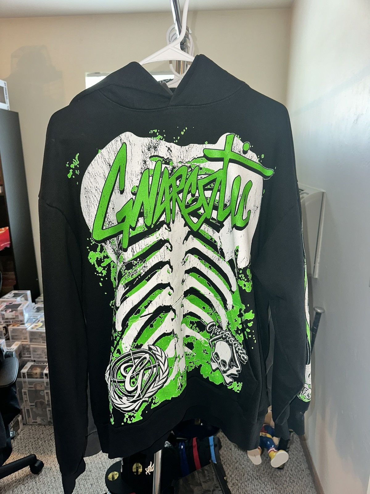 Gnarcotic Green ribcage hoodie | Grailed
