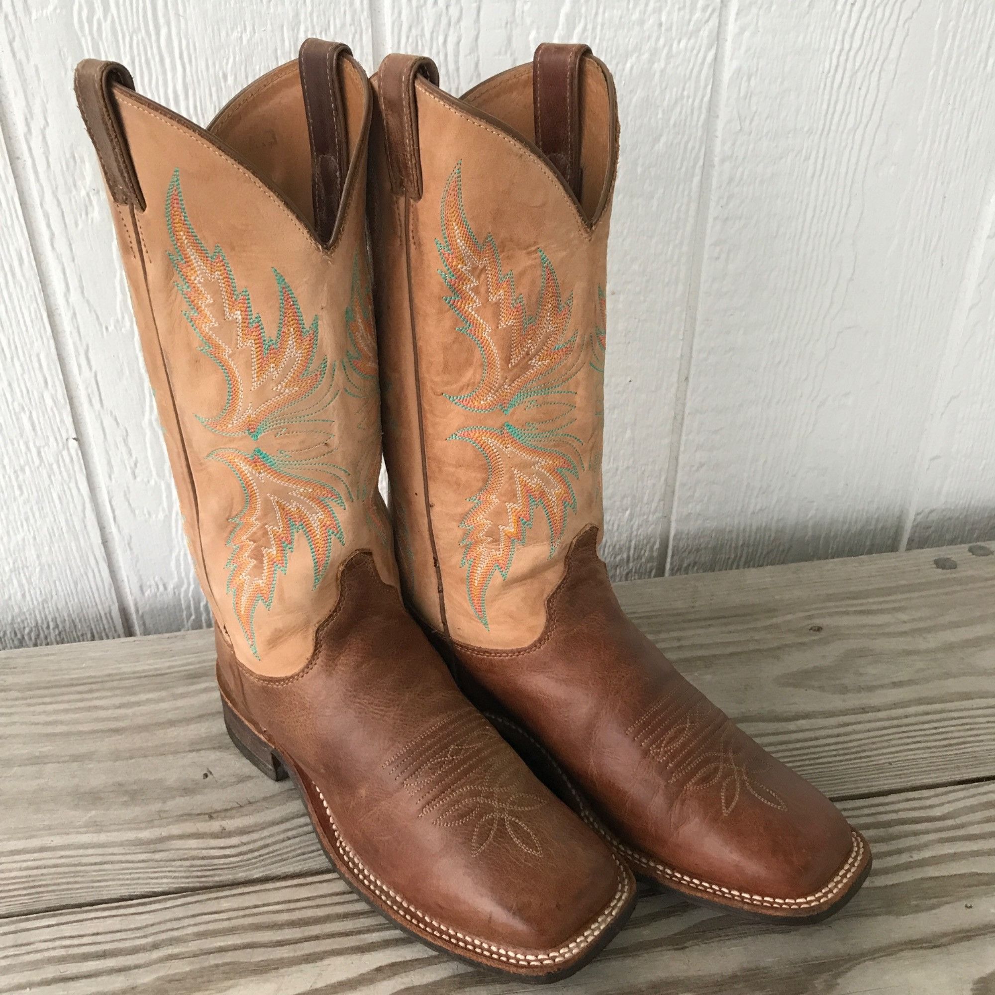 image of Justin Boots Justin Bent Rail Uvalde Womens Brown Tan Leather Boot 8.5 B