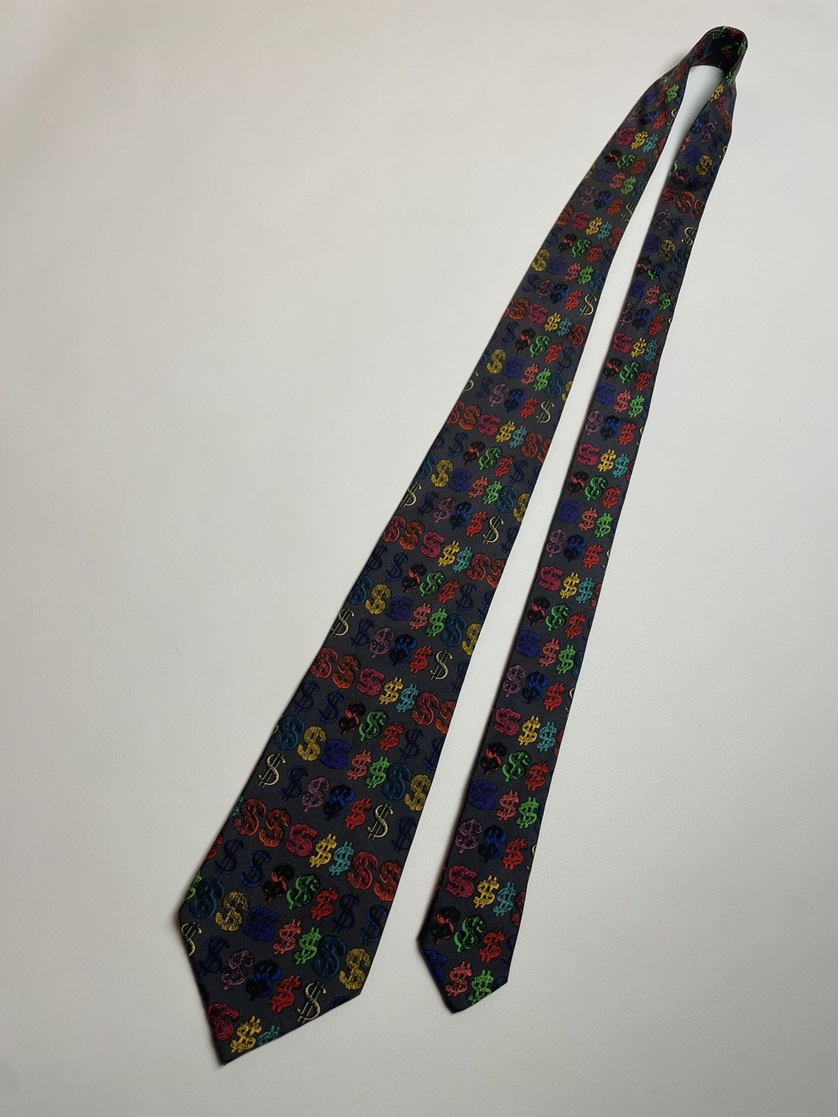 Andy Warhol Vintage Andy Warhol 1995 Dollar Printed Silk Tie Size ONE SIZE - 6 Thumbnail