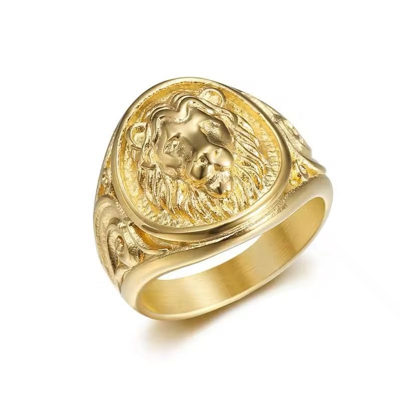 Jewelry × Vintage Stainless Steel Hip Hop Lion Ring (size 7 to 13) Size ONE SIZE - 2 Thumbnail