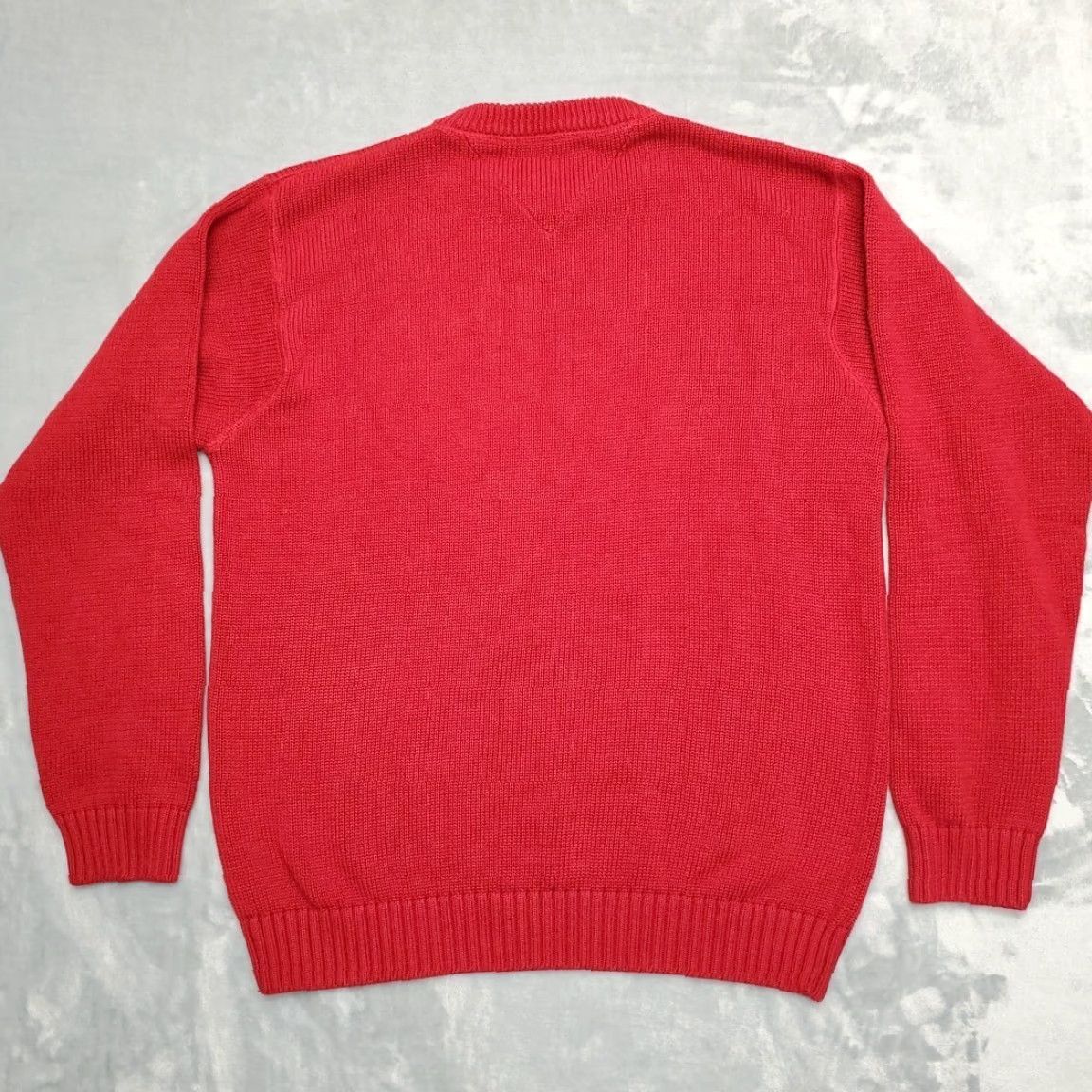 Tommy Hilfiger VINTAGE Tommy Hilfiger Sweater Mens L Red 100% Cotton Crewneck Pullover Knit Pullover Mens Size US L / EU 52-54 / 3 - 5 Thumbnail