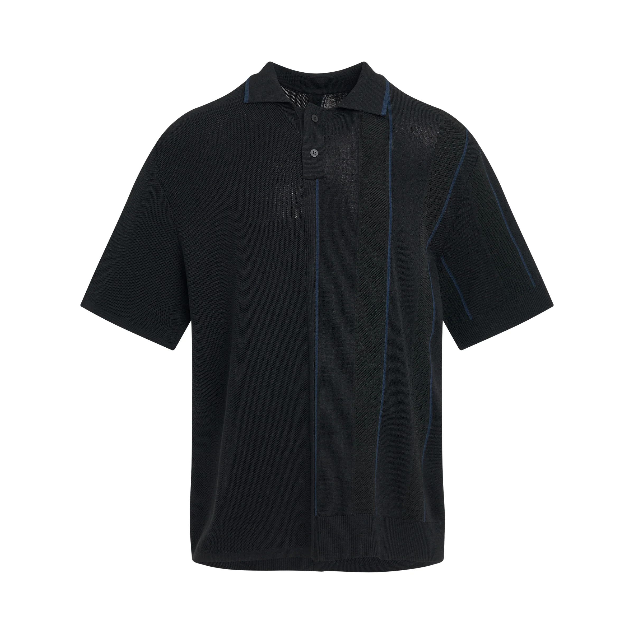 Jacquemus o1mris0824 Striped Polo in Black Size US M / EU 48-50 / 2 - 1 Thumbnail