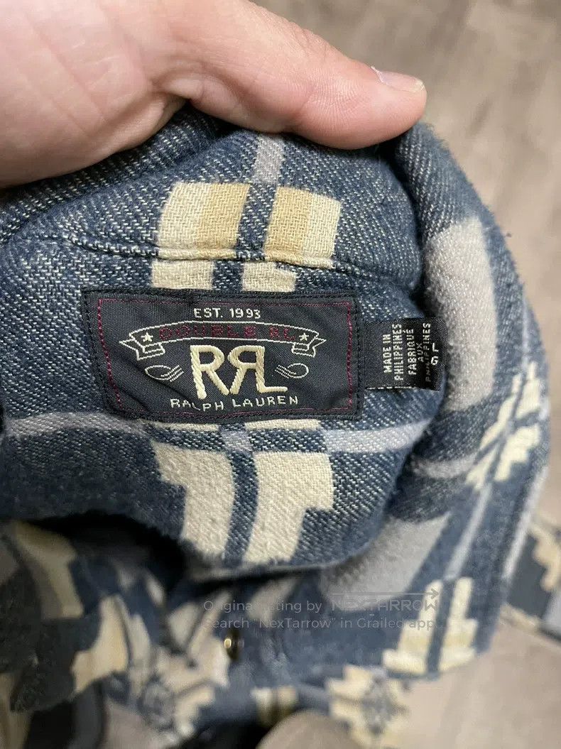 RRL Ralph Lauren RRL Ralph Lauren Navajo ethnic style coat shirt, rl blue d Size US L / EU 52-54 / 3 - 8 Thumbnail