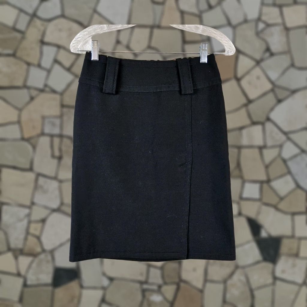 Dolce & Gabbana VINTAGE Dolce&Gabbana Skirt 38 Wool Lined Knee Length Black Rhinestone Pencil Women Size 26" / US 2 / IT 38 - 1 Thumbnail
